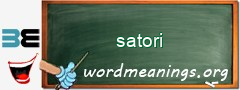 WordMeaning blackboard for satori